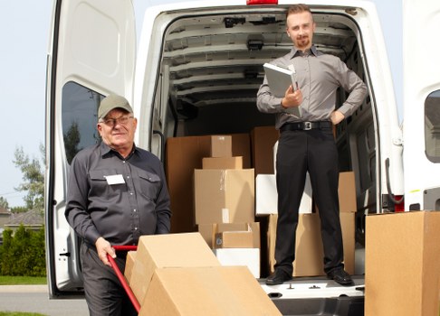 Packing and moving office furniture for a local business relocation