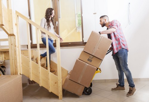 Moving van service supporting a flat or office move in Old Oak Common